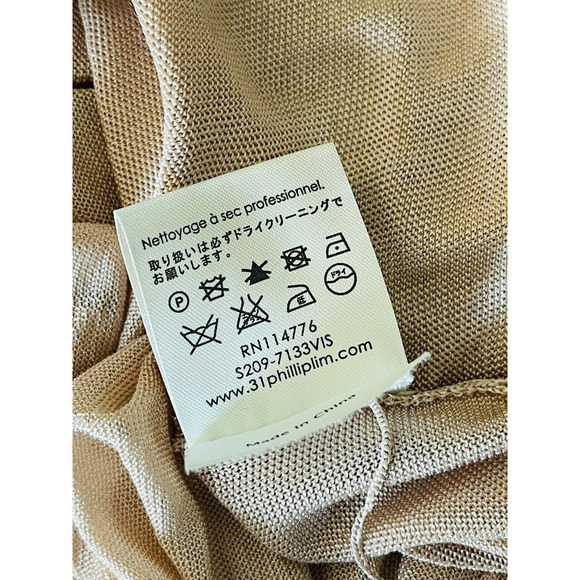 3.1 Phillip Lim Size XS Gold Fringe Lined Party Tunic Top - Picture 10 of 11